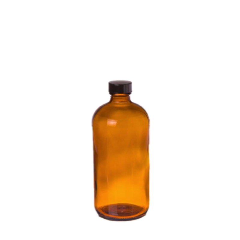 Cre8tion Amber Glass Bottle, 8oz, 26092